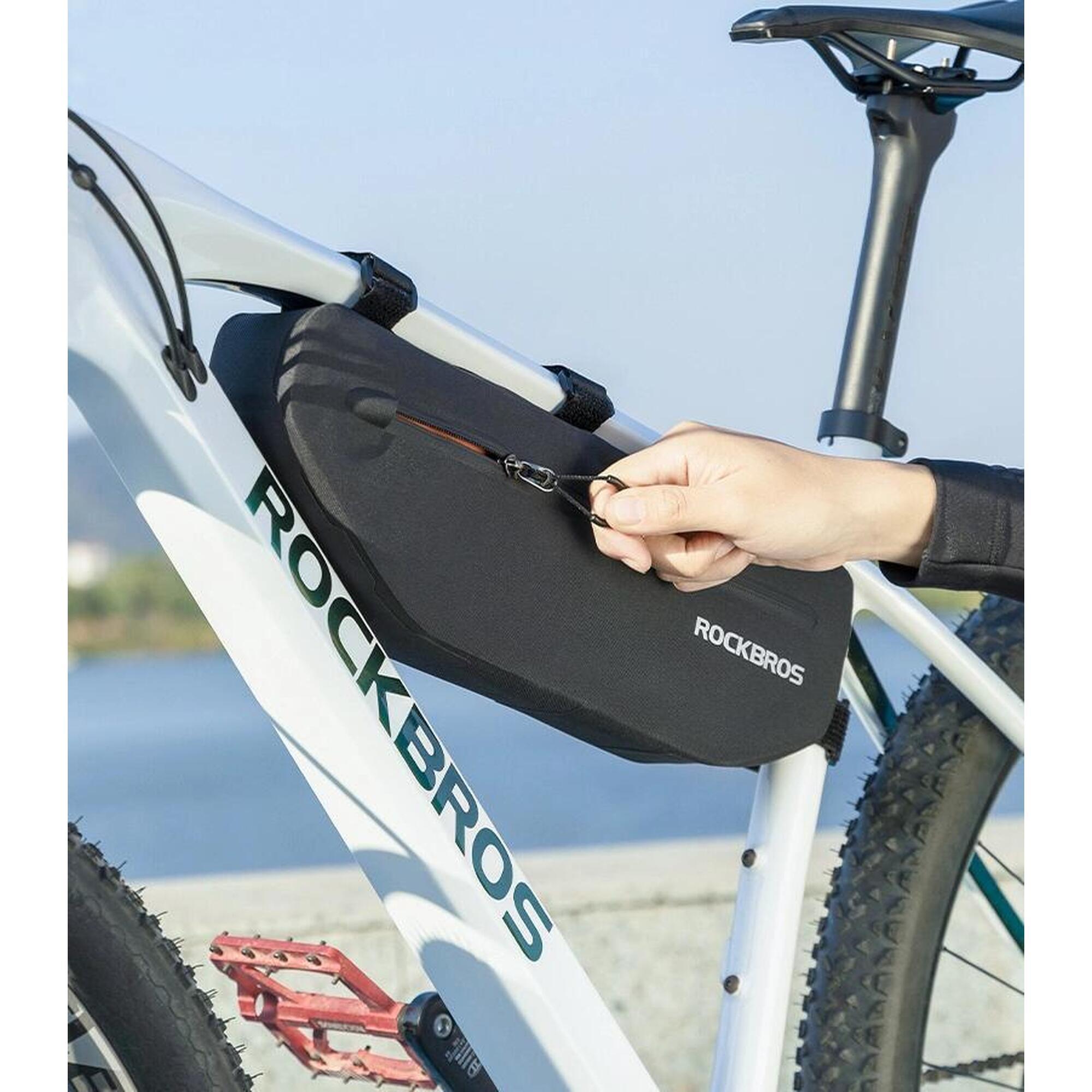 Geantă de cadru biciclete impermeabilă, As-043, negru