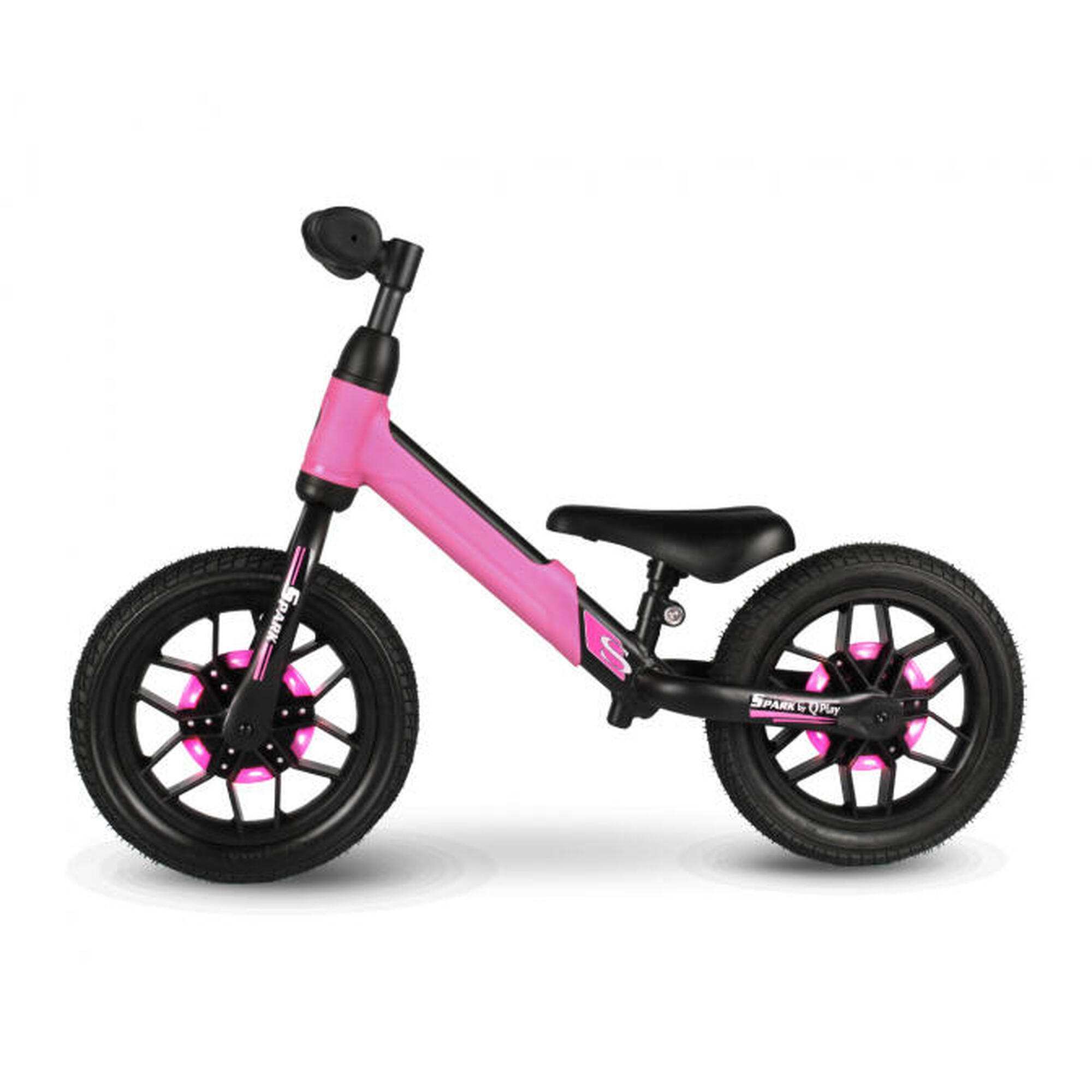 Qplay | Loopfietsje | Spark | Aluminium | Roze |