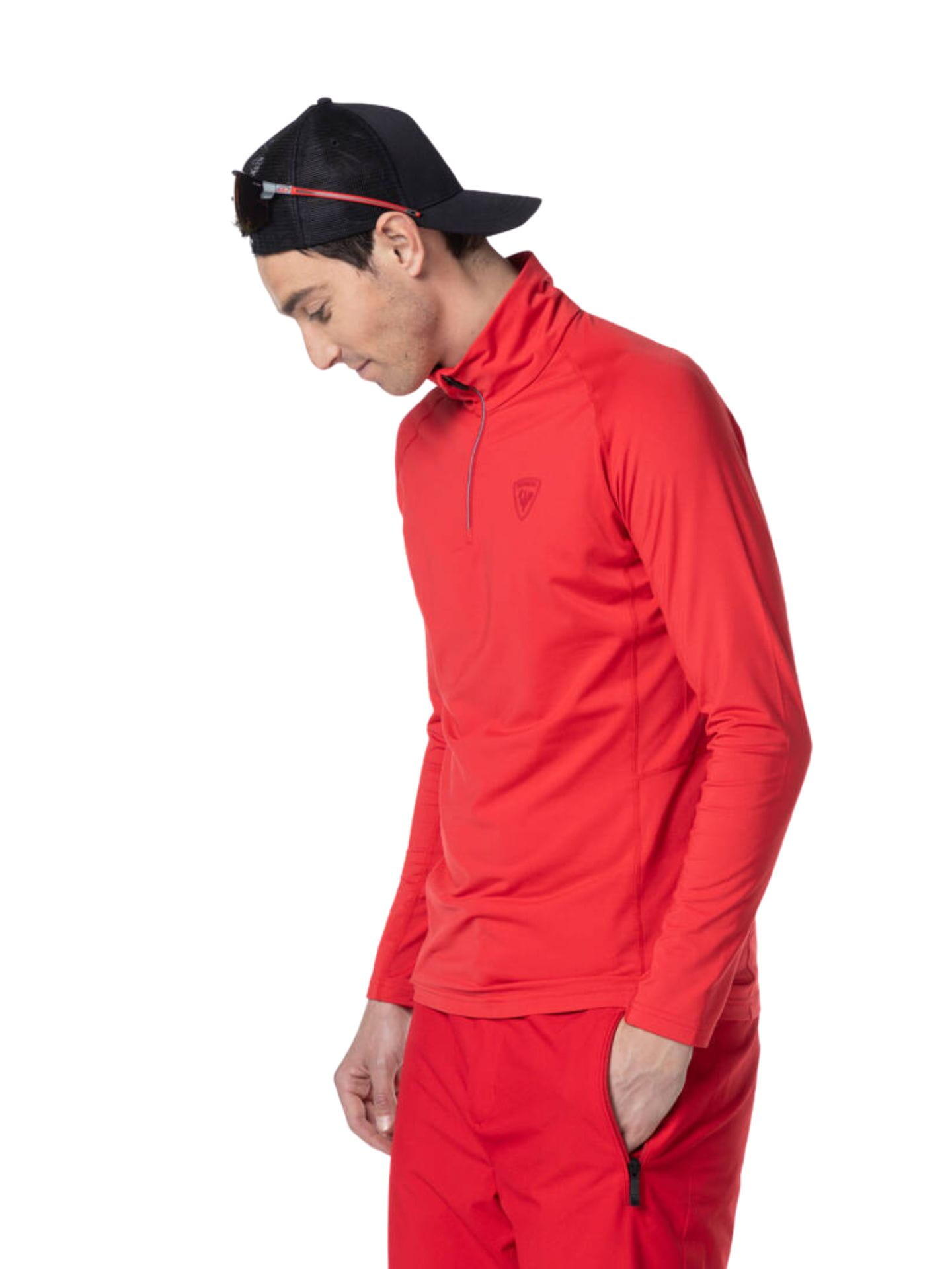 Koszulka termoaktywna Rossignol Classique 1/2 Zip czerwona 3/5