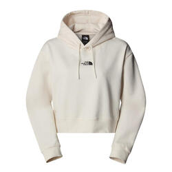 sweat-shirt W ESSENTIAL CROP HOODIE FEMME ivoire