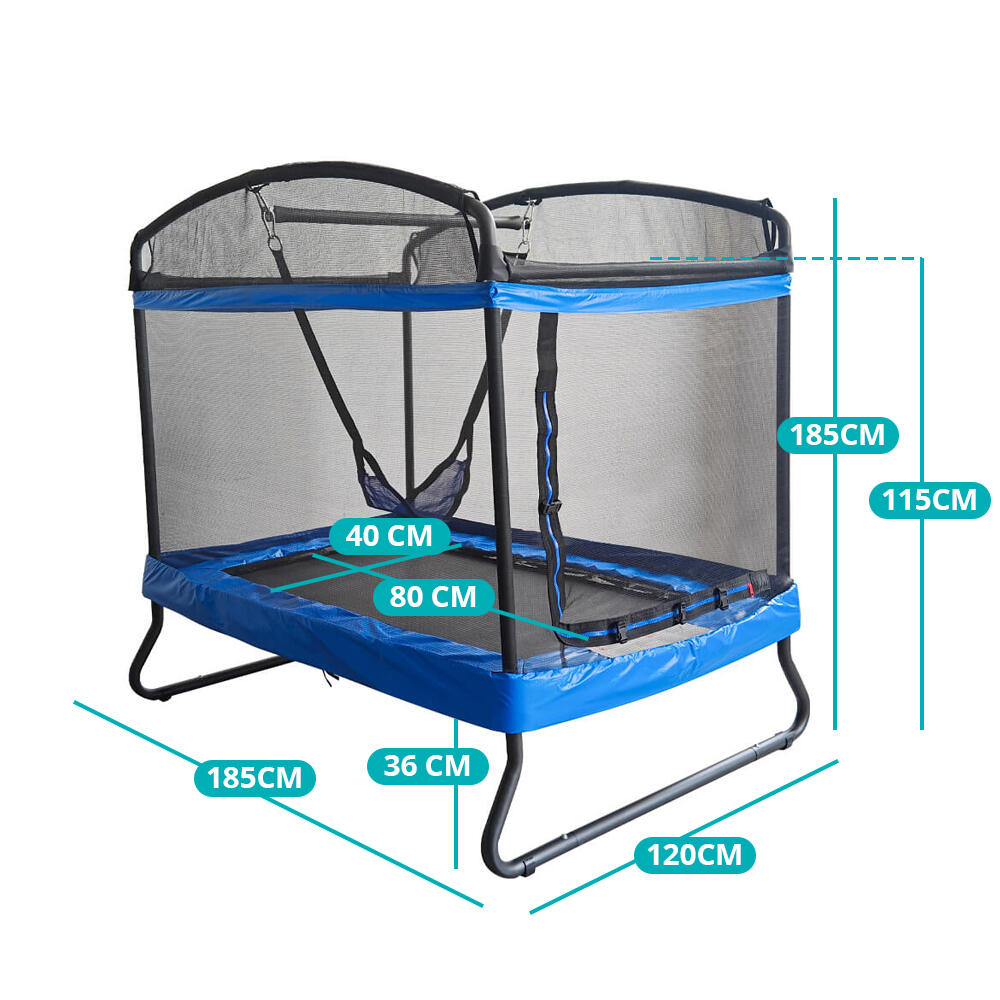 Trampolína pro děti s houpačkou a bezpečnostní sítí 5/5