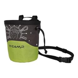 Sac à magnésium Camp Acqualong rouge/bleu, résistant, cordon et boucle d’attache