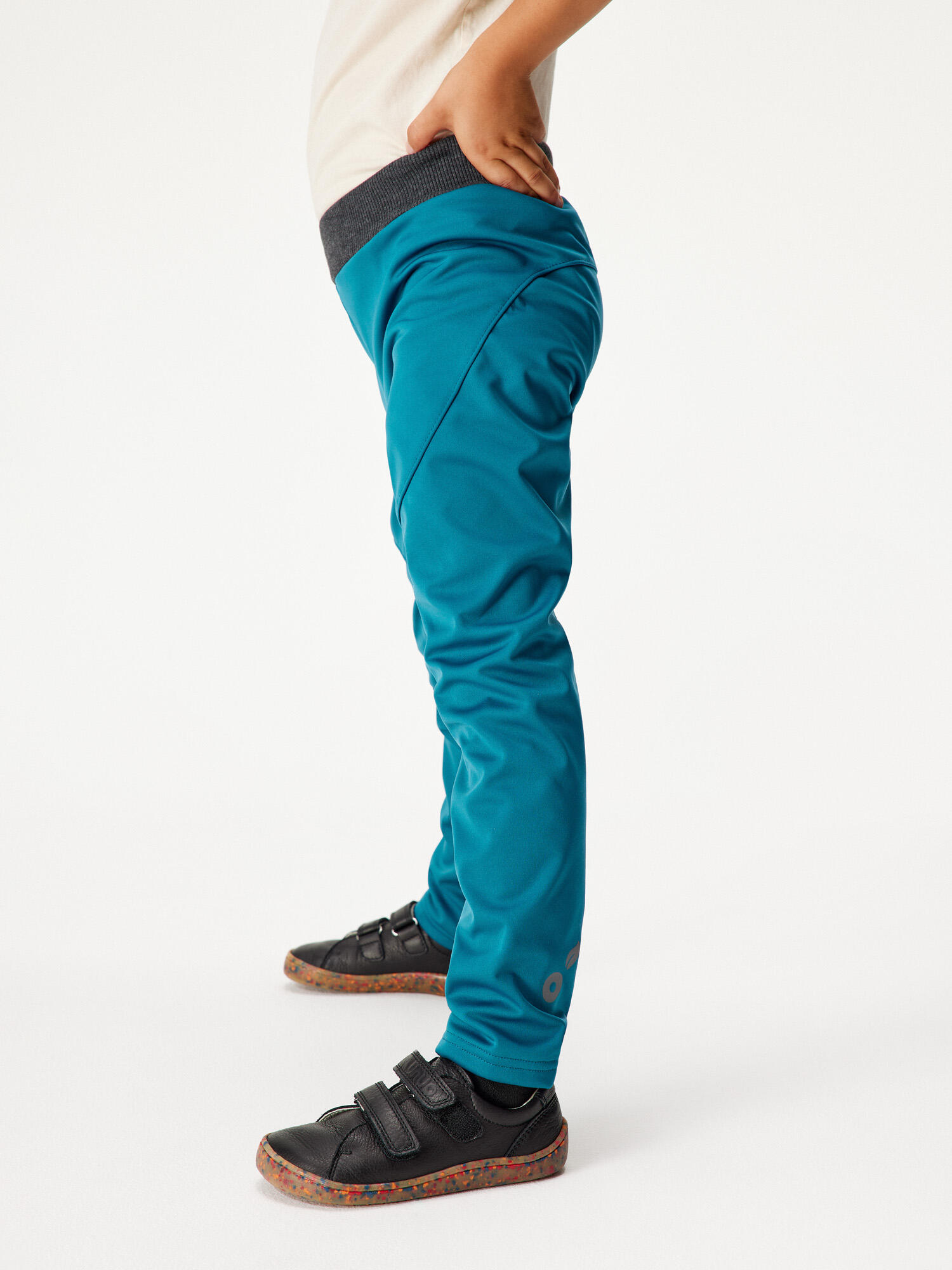 Elastische Softshell-Hose mit Fleece für Kinder Sporty, Kobalt 2/7