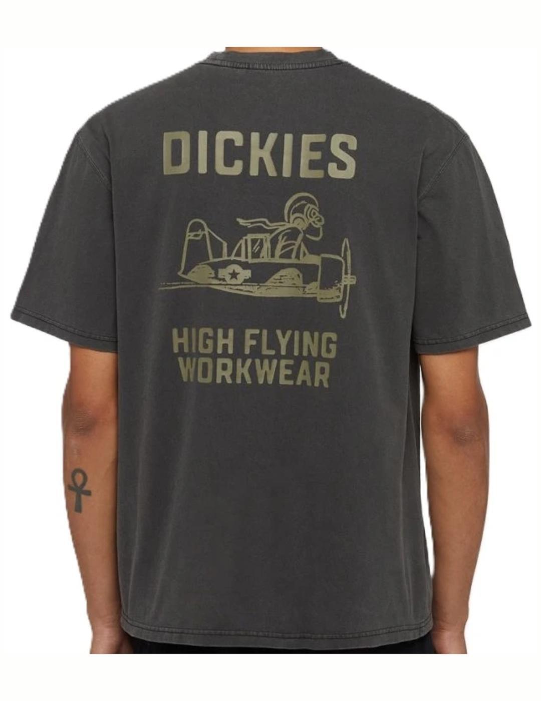 Maglietta uomo Dickies High flying workwear Grigia 2/5