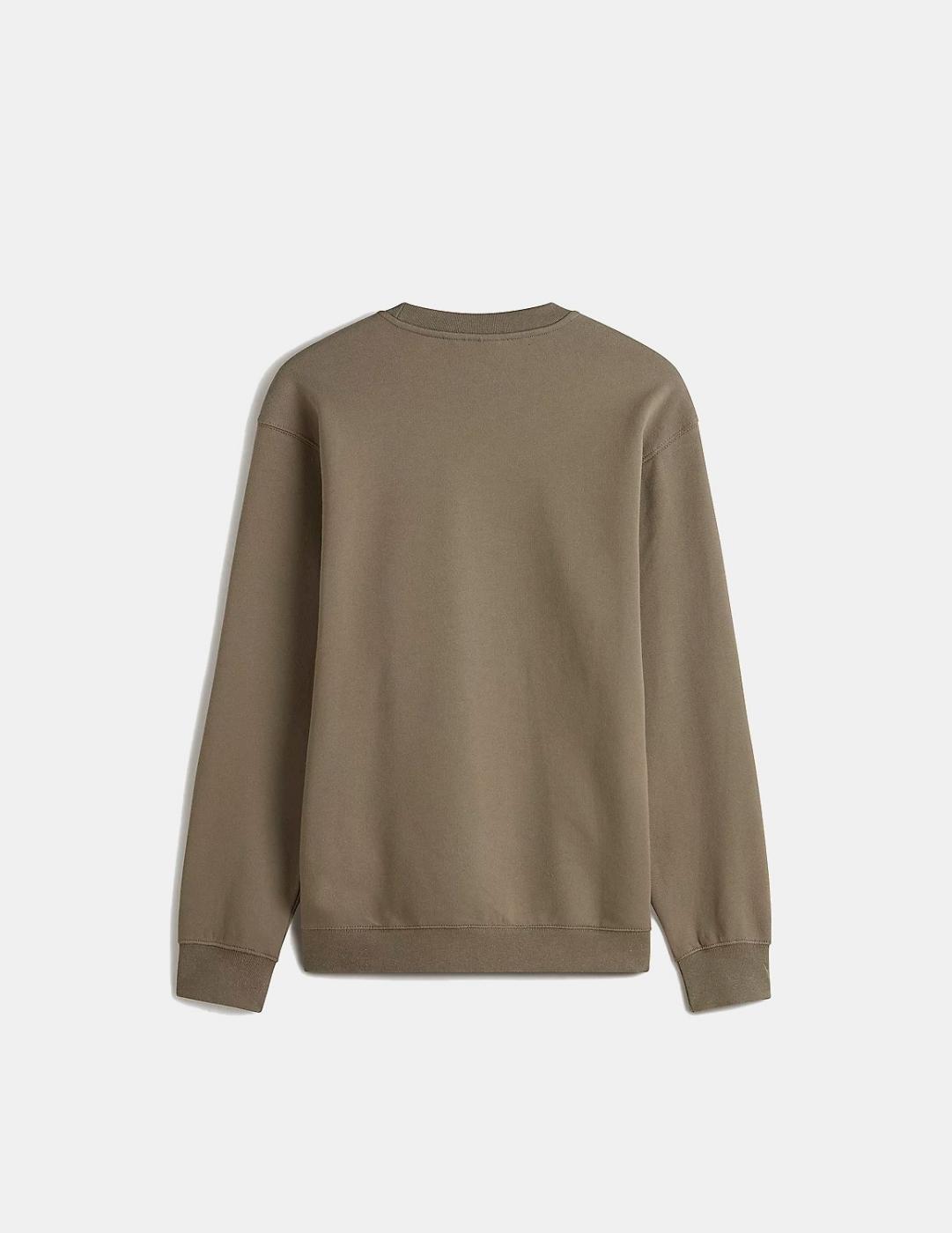 Moletom Vans Modelo Spray On Loose Crew Cor Marron 5/6