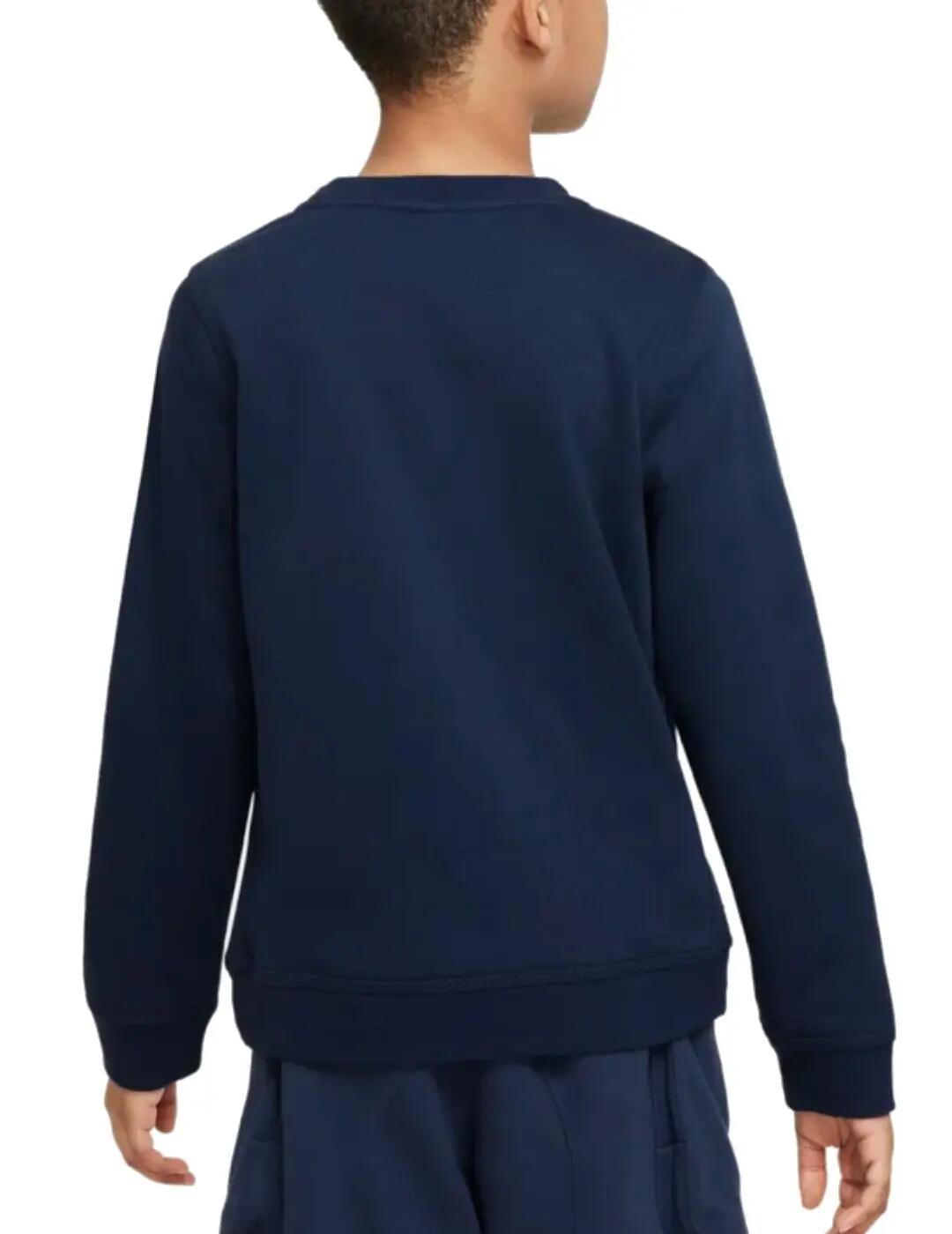 Sudaderas jerseys polares para Niño Nike Nsw crew  Marino 2/2