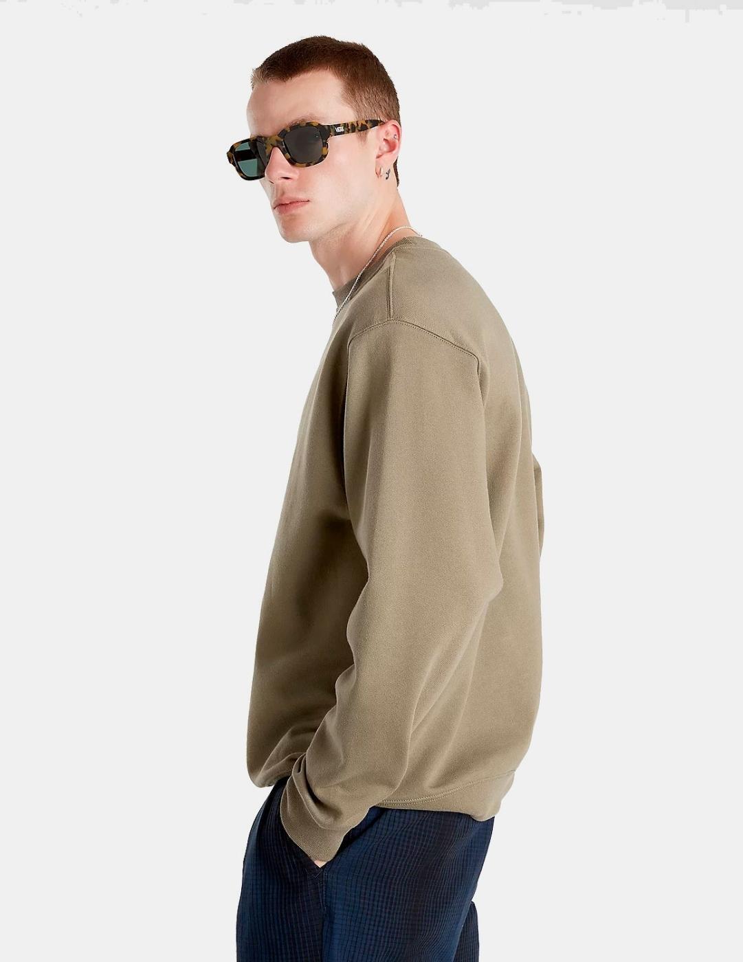 Moletom Vans Modelo Spray On Loose Crew Cor Marron 2/6