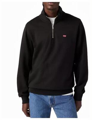 Levi´s Zip Up Mineral Black Polar Fleece Sweatshirts for Men.