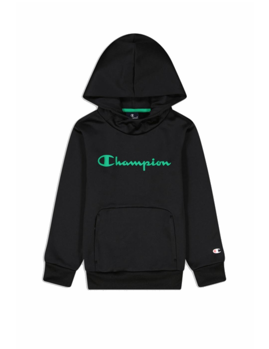 Sudaderas jerseys polares para Niño Champion Hooded  Negro 1/1