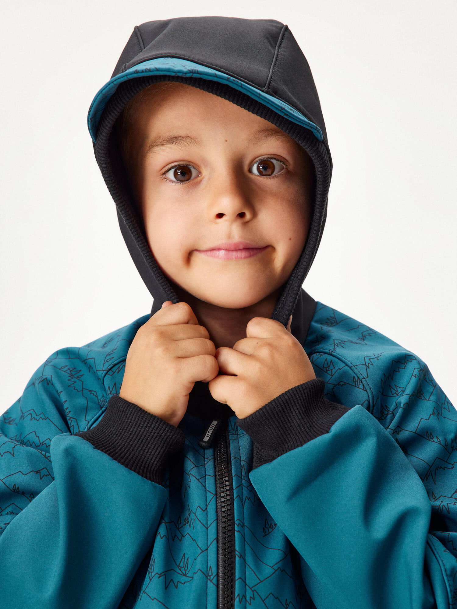 Softshell-Jacke mit Fleece für Kinder Street, Kobalt, Berge Junge 5/7