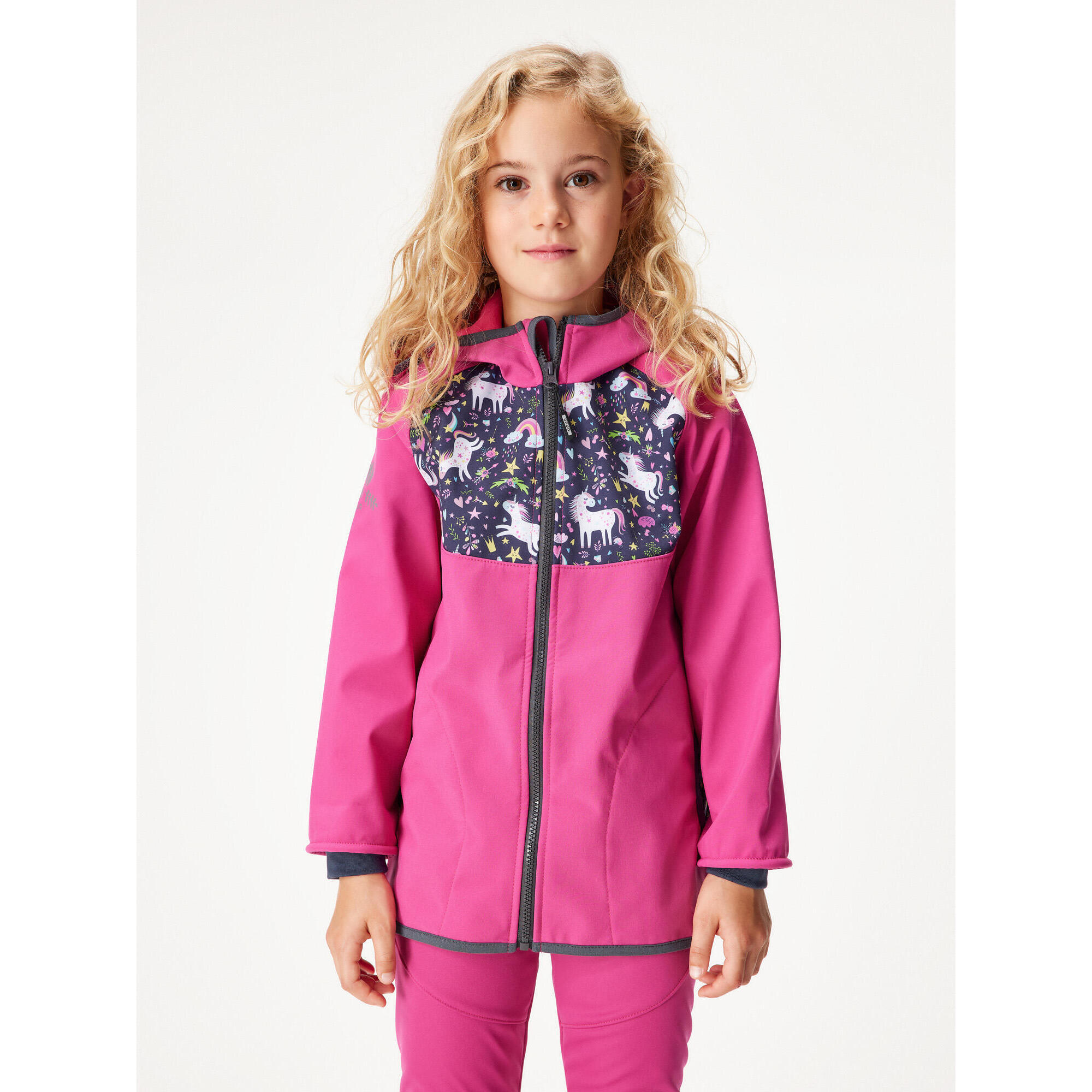 UNUO Dětská softshellová bunda s fleecem Basic