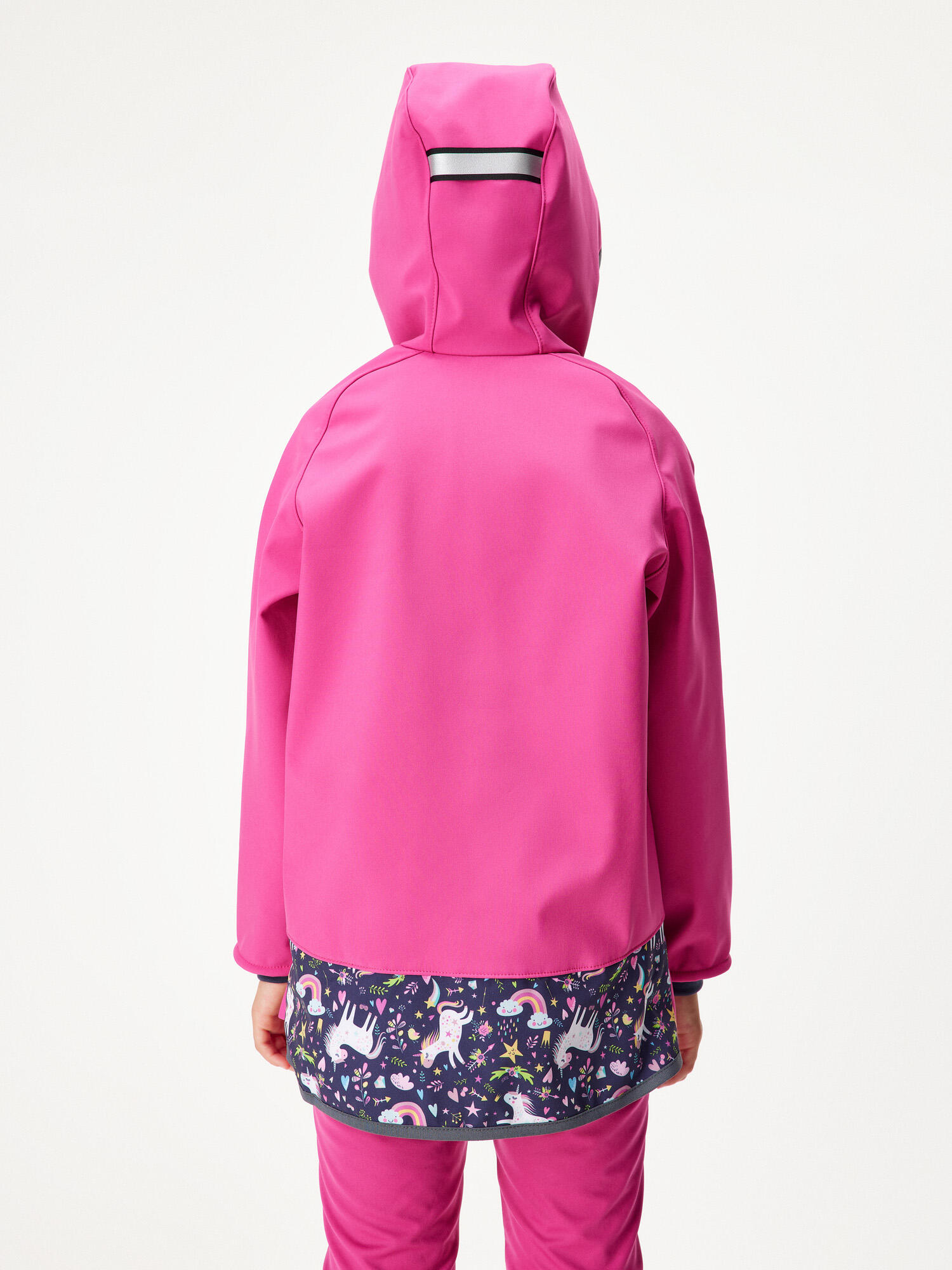Softshell-Jacke mit Fleece für Kinder Basic, Fuchsia, Einhörner 5/7