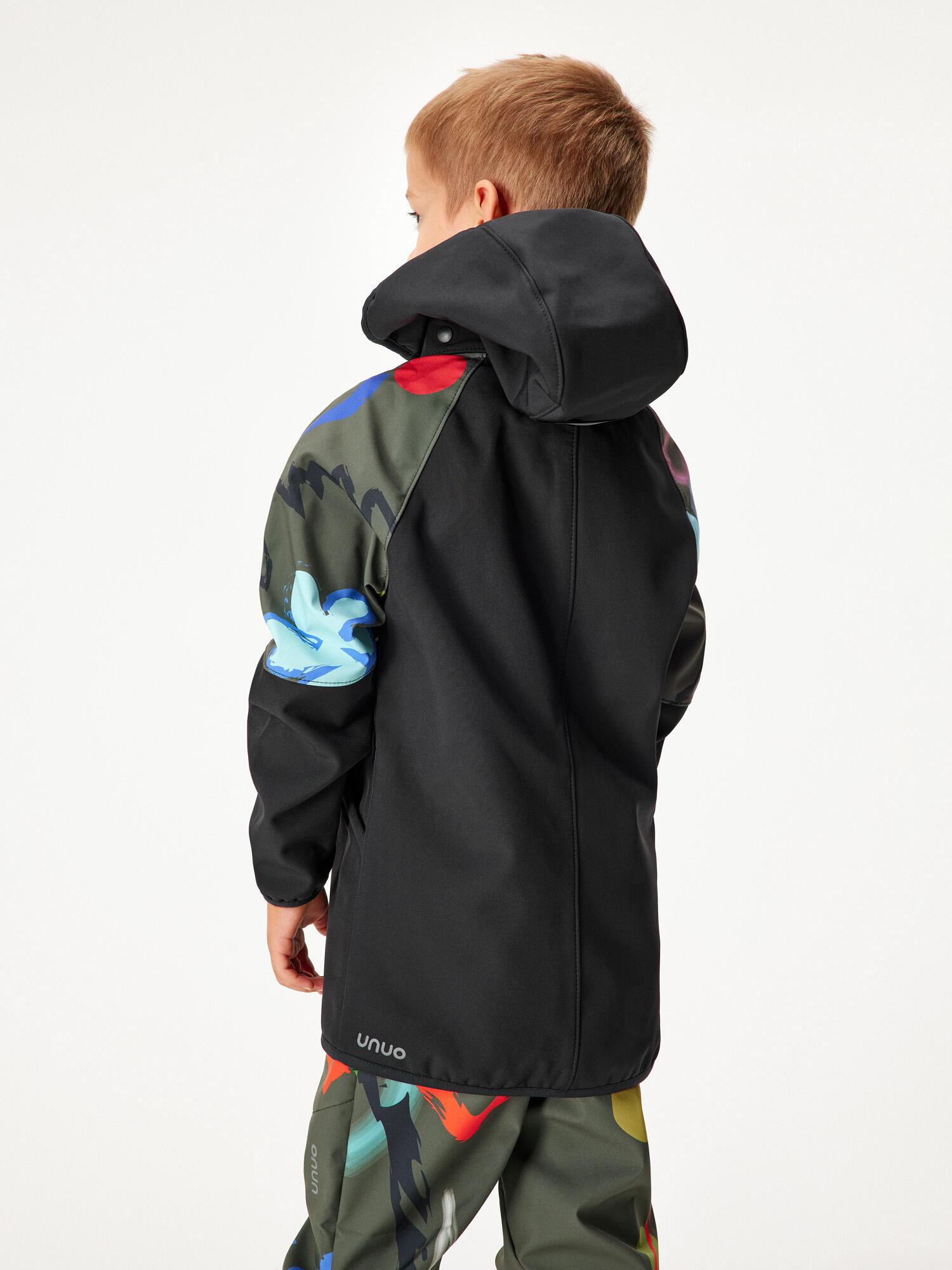 Softshell-Jacke mit Fleece für Kinder Slim, Schwarz, Khaki, Fantasie 3/7
