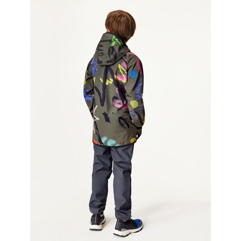 Dětská softshellová bunda s fleecem Basic, Khaki, Fantazie