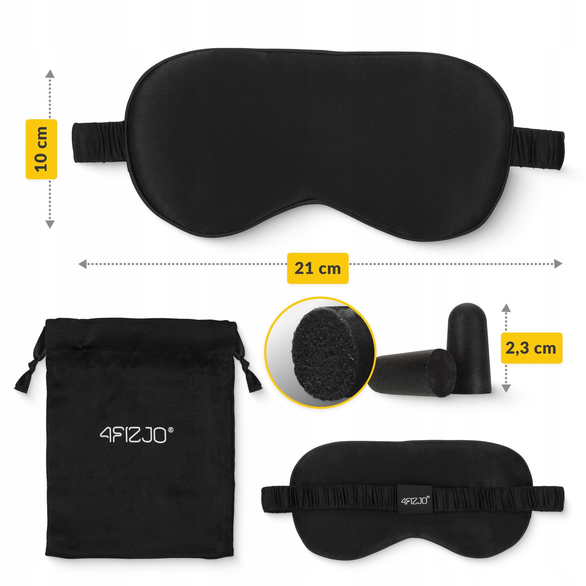 Schlafmaske Seide Augenmaske 100% Maulbeerseide Verdunkelung 4FIZJO 3/7