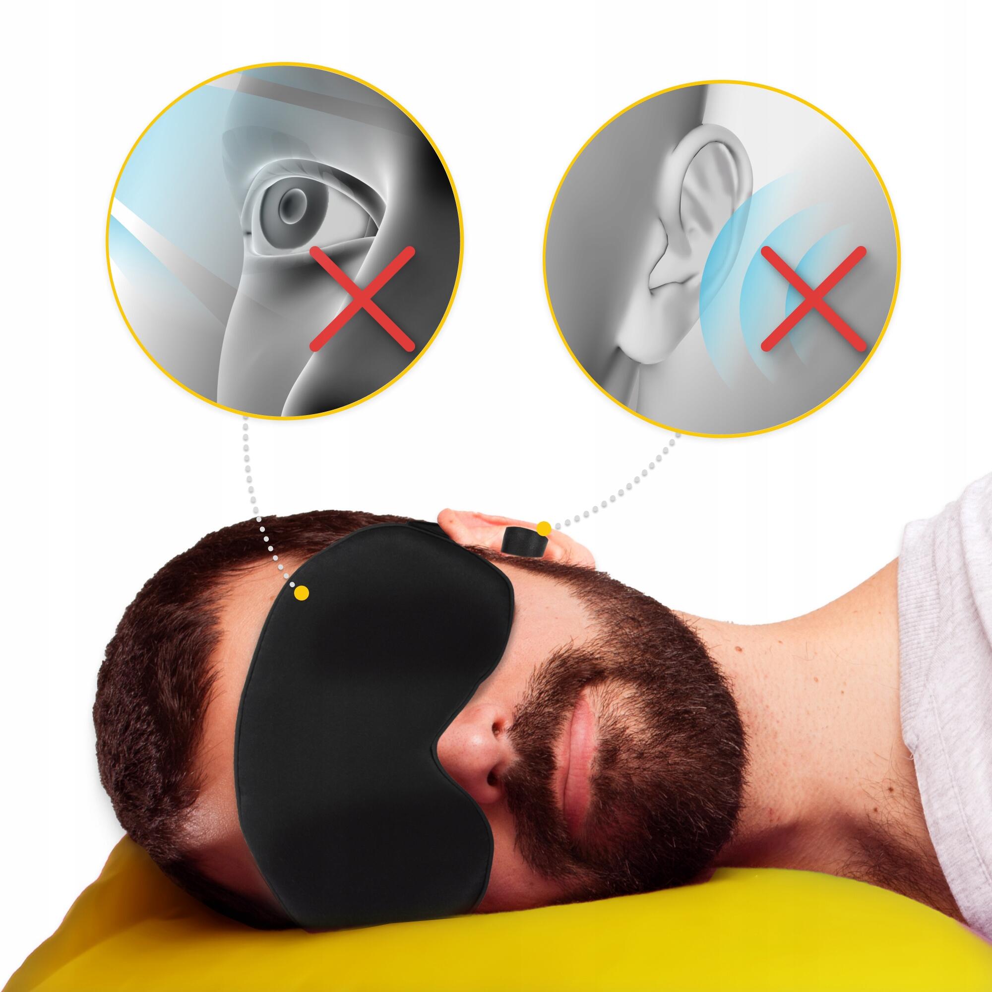 Schlafmaske Seide Augenmaske 100% Maulbeerseide Verdunkelung 4FIZJO 4/7