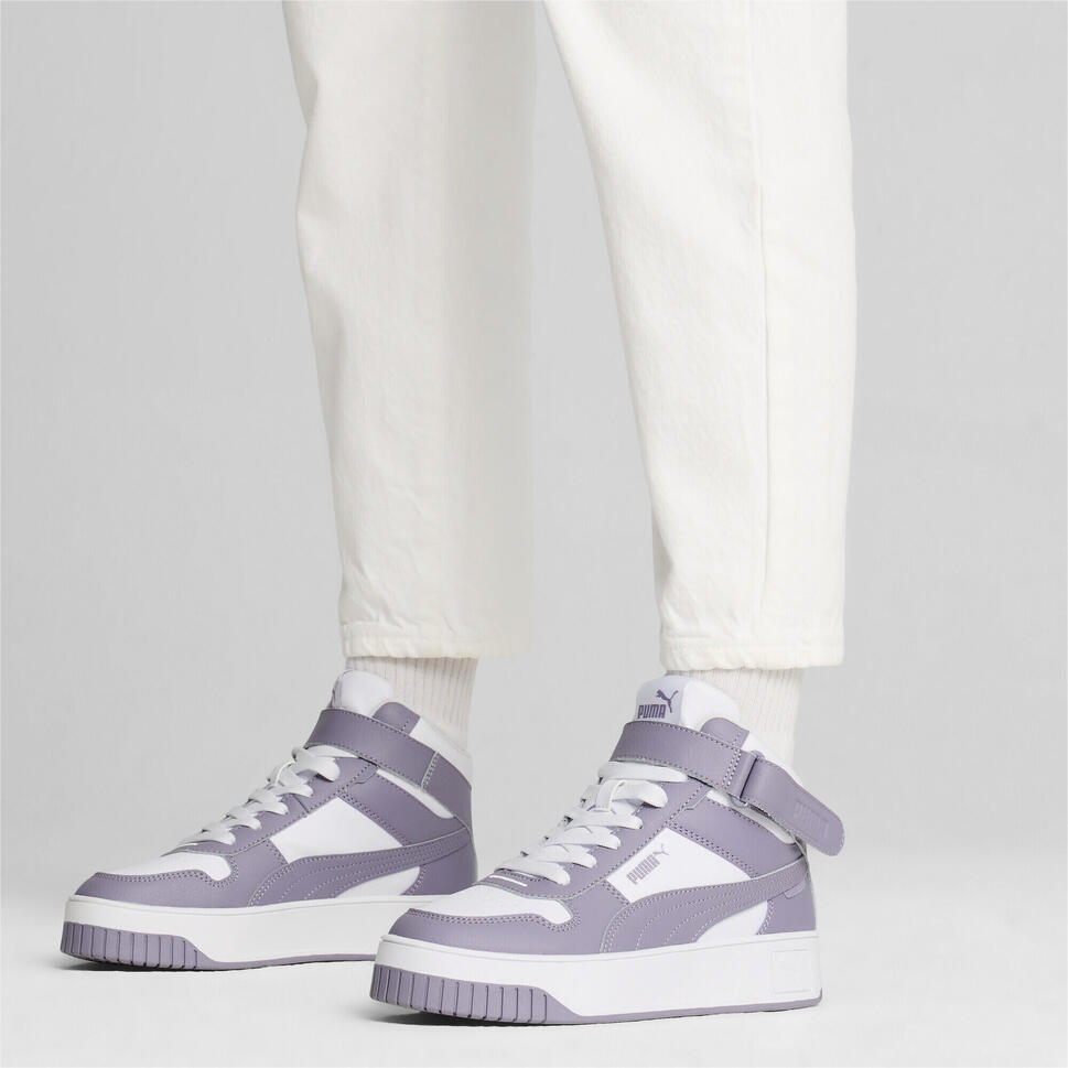 Damskie sneakersy Carina Street Mid PUMA White Pale Plum Purple