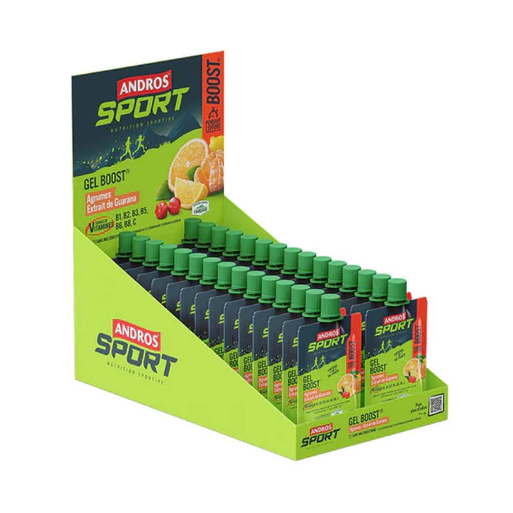 ANDROS SPORT Energiegels - Boost Gel (30x40g) - Citrusvruchten Guarana