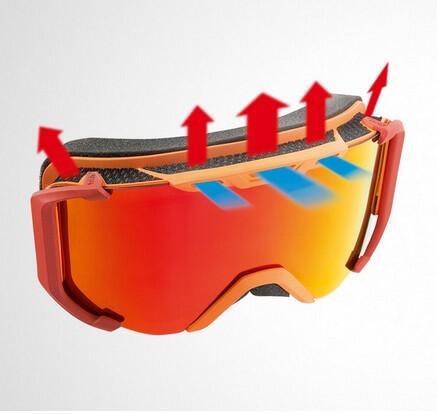 Skibrille g.gl.300 TOP take off black-carbon Goggles + Wechelscheibe grün 4/5