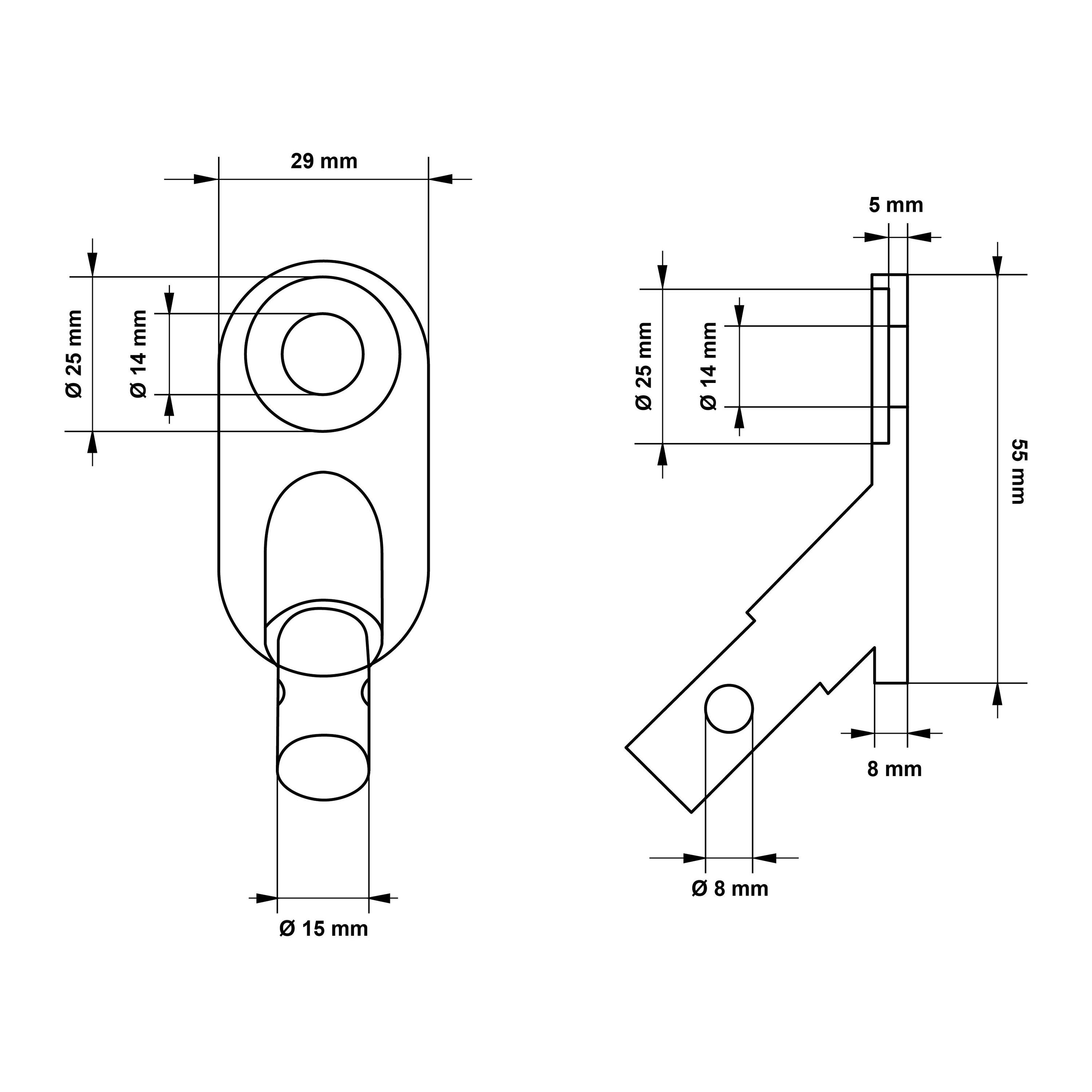 Storag - Gancio per rimorchio per bicicletta XL 3/4