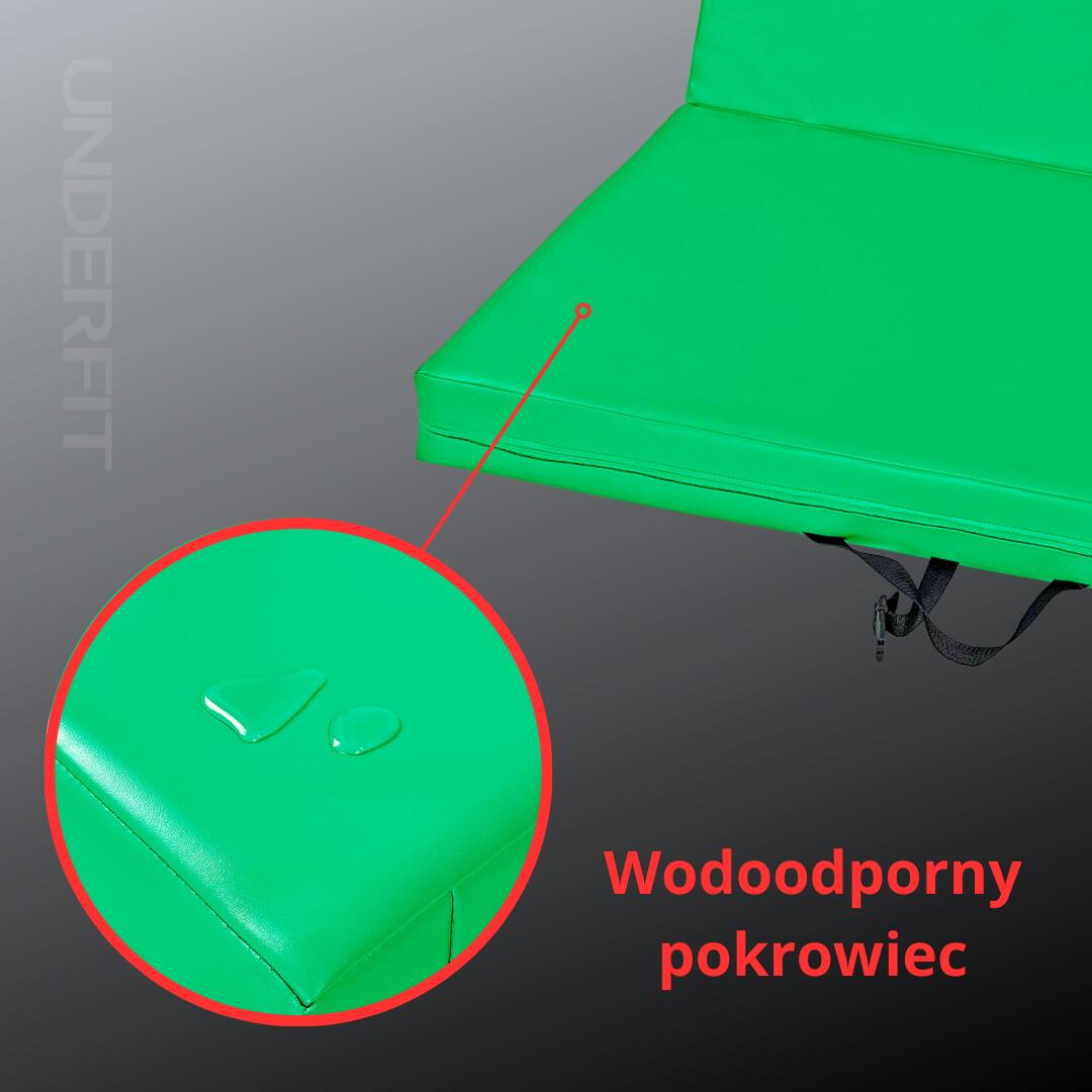 Materac asekuracyjny składany UNDERFIT 140 x 100 x 10 cm zielony 7/8
