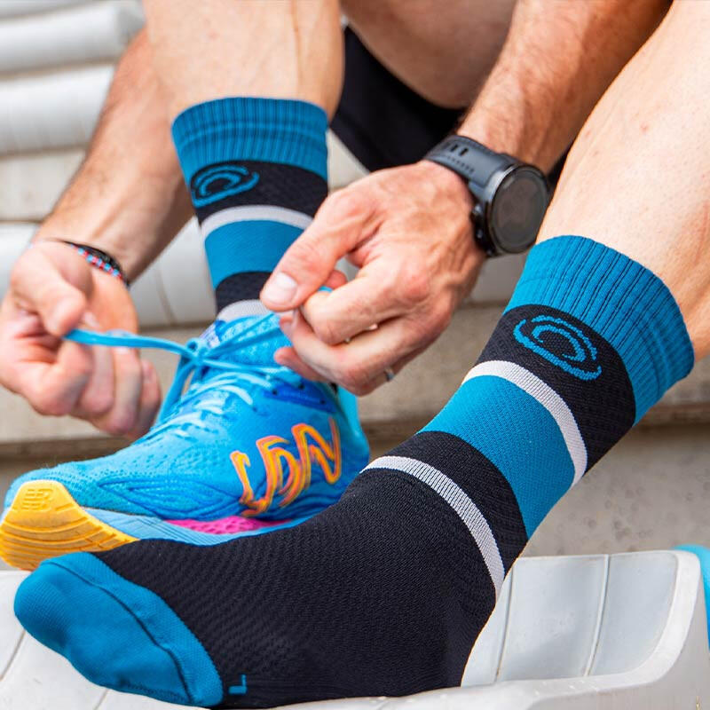 Chaussettes LIGHT RUN Noir/Bleu 2/2