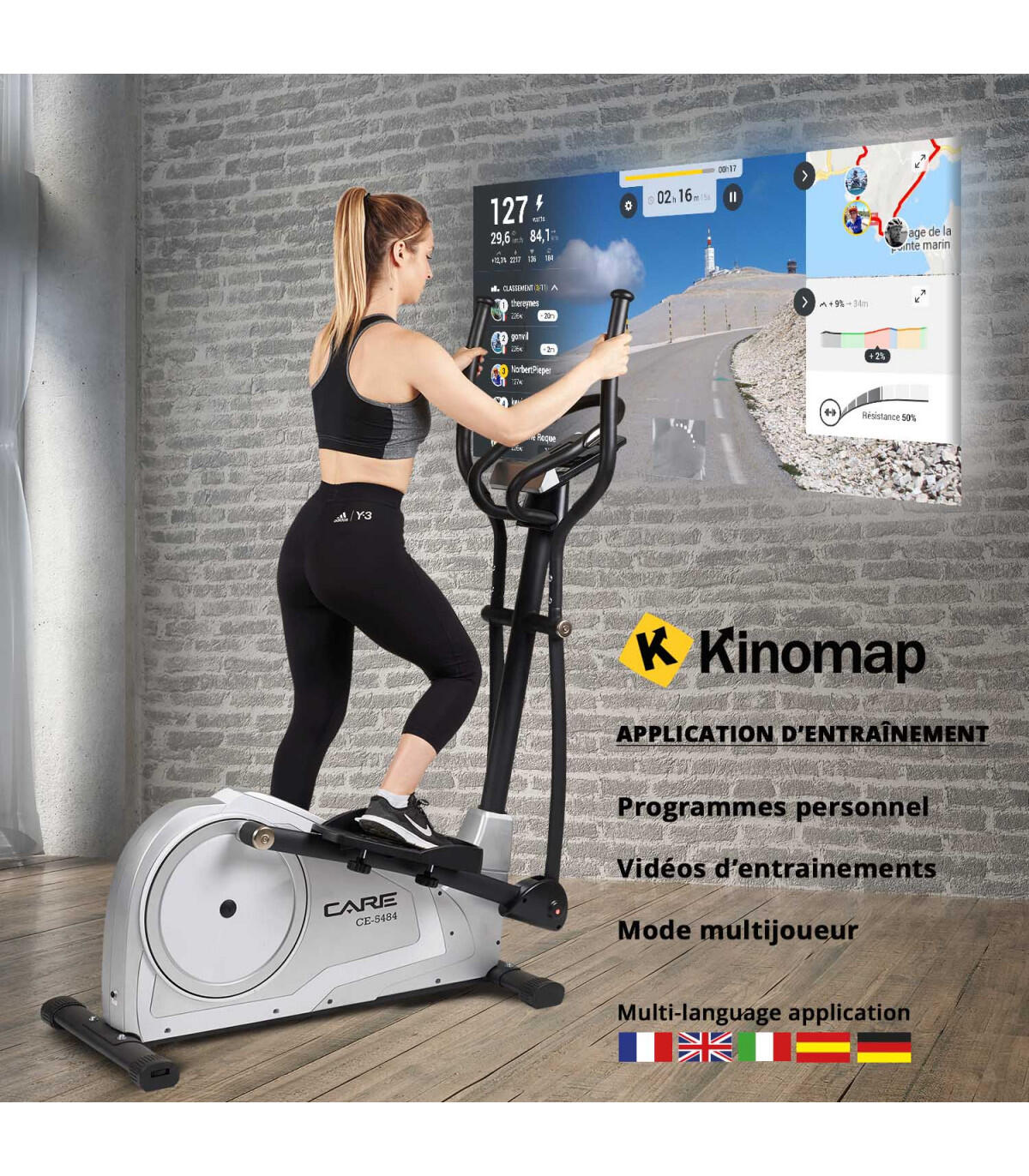Vélo elliptique CE 5484 - ergomètre connecté 2/6