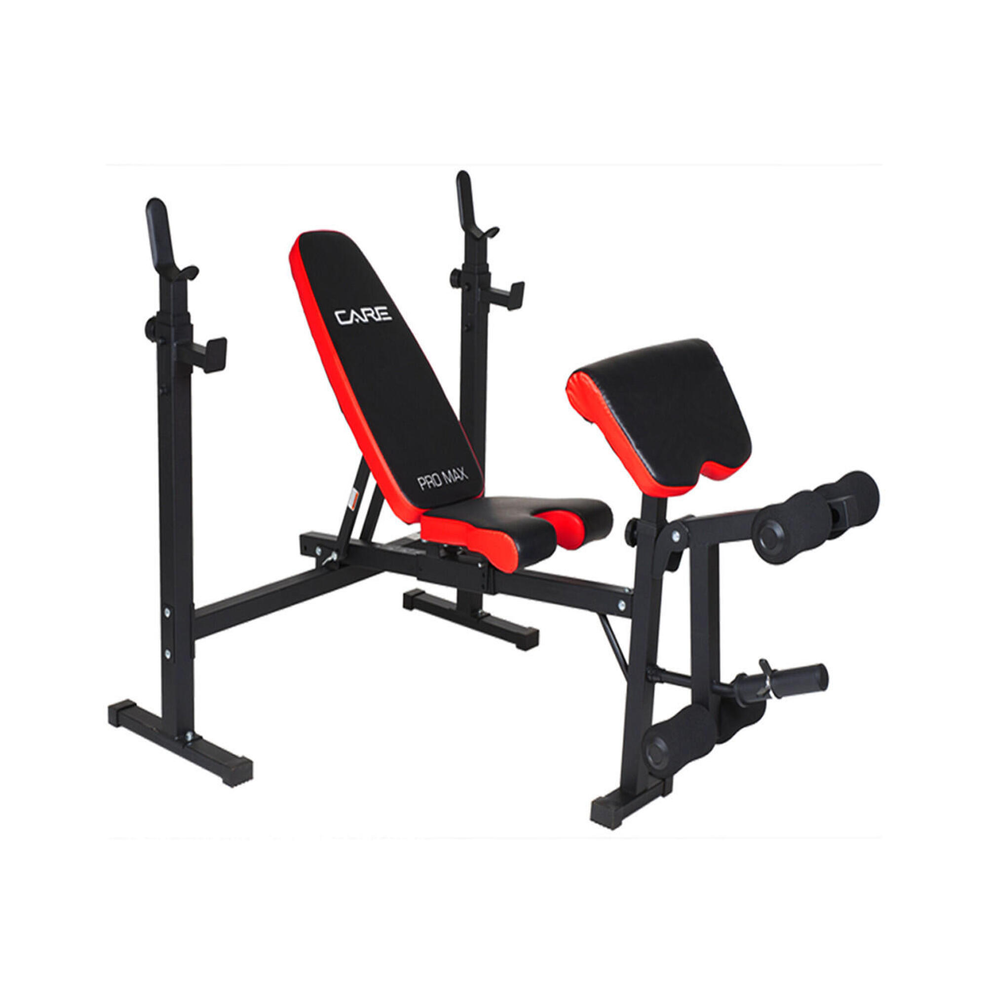 Care Fitness - Banc De Musculation Multi-positions Pliable Et Inclinable - Pro Max - Banc De Musculation - Noir|rouge - No Size - Decathlon