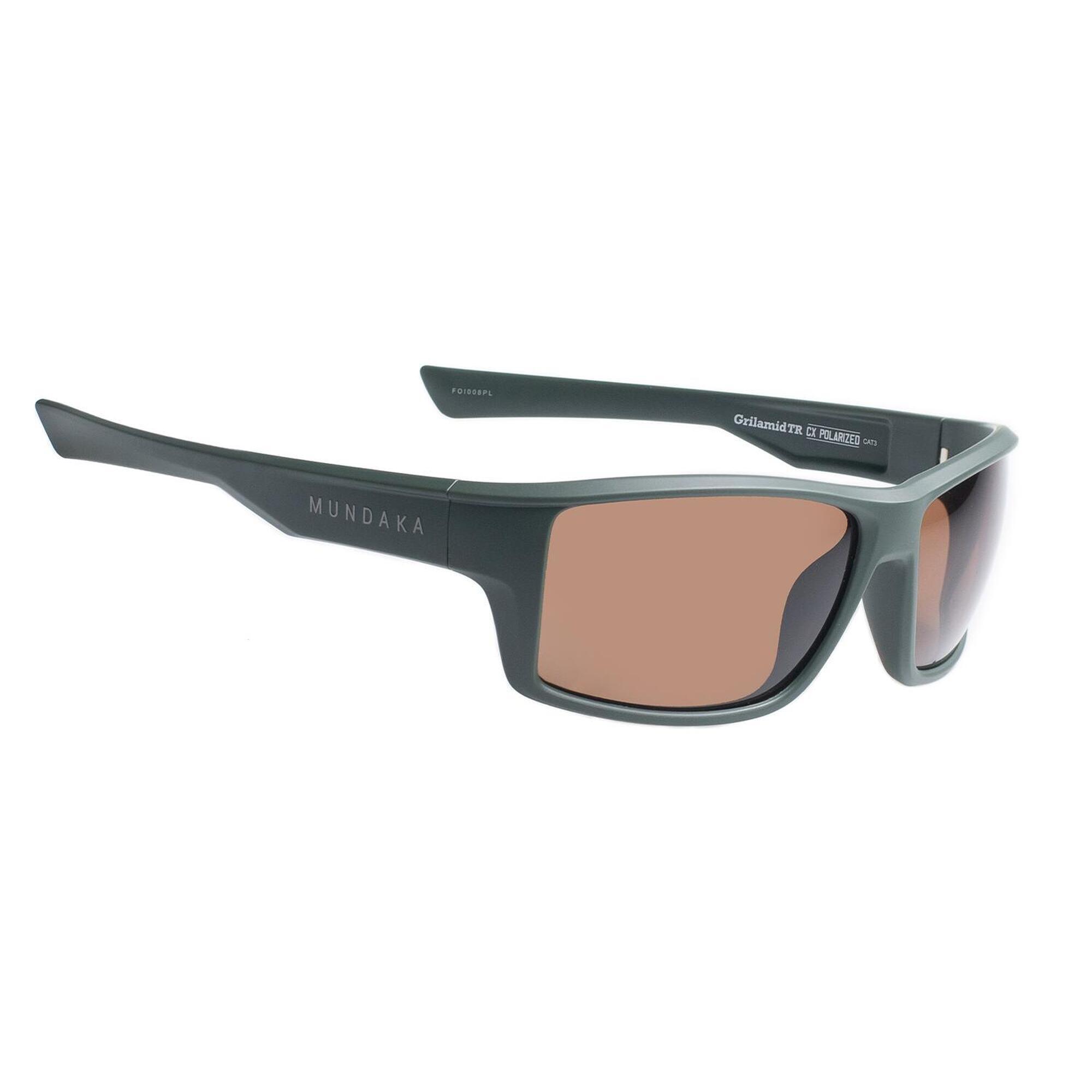 Mundaka - Lunettes De Soleil De Sport Foil Kaki Mat, Cx Polarisés Marron Cat.3 - Mundaka - Lunettes De Soleil - Marron|vert - Taille Unique - Decathlon