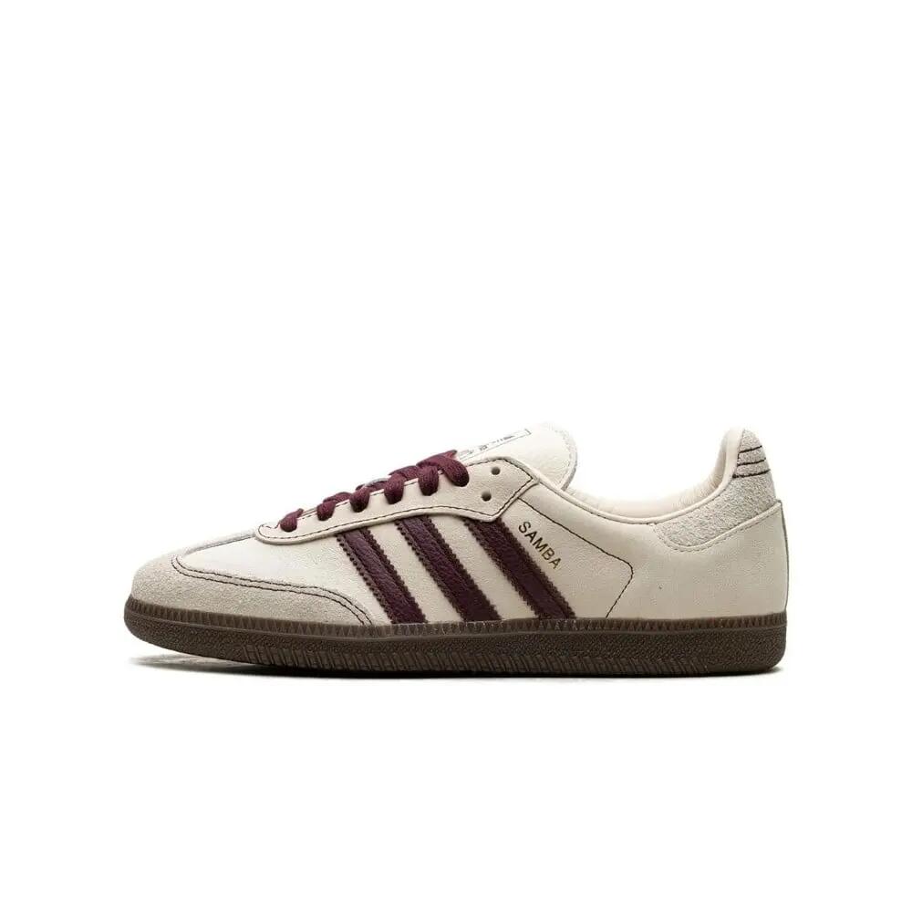 chaussures Adidas Samba OG Wonder White Maroon 2/4