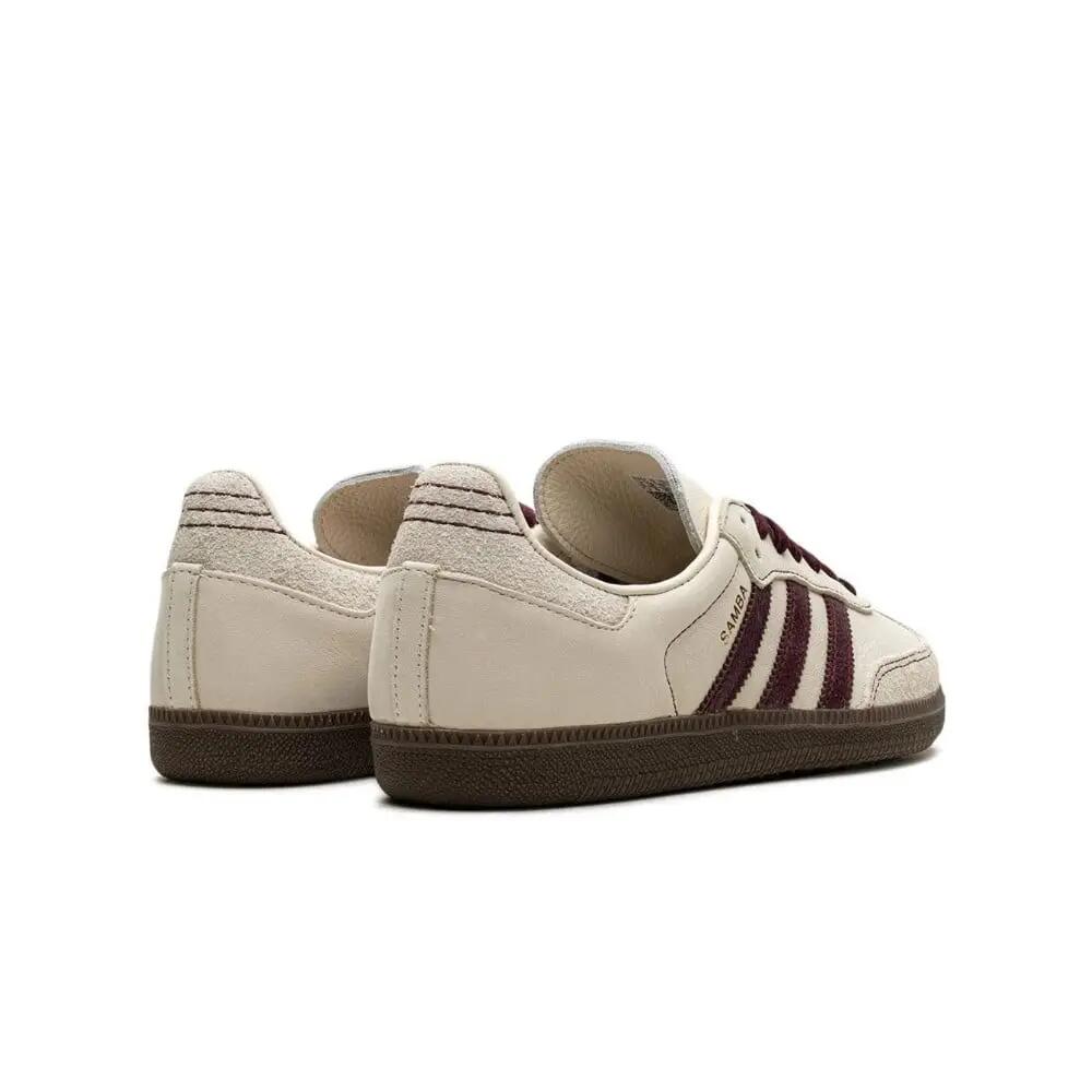 chaussures Adidas Samba OG Wonder White Maroon 4/4