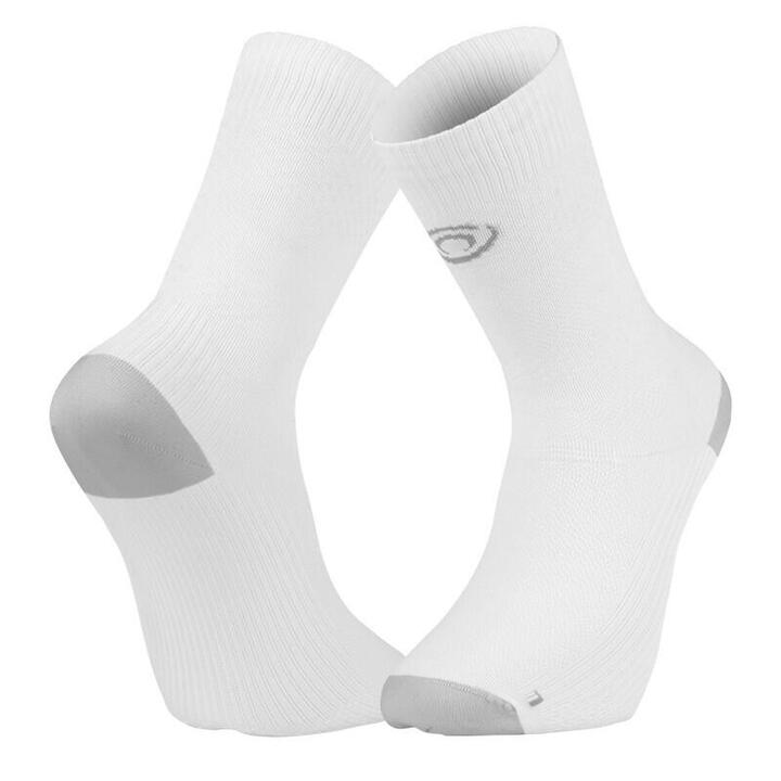 Chaussettes LIGHT RUN Blanc/Gris BV SPORT Decathlon