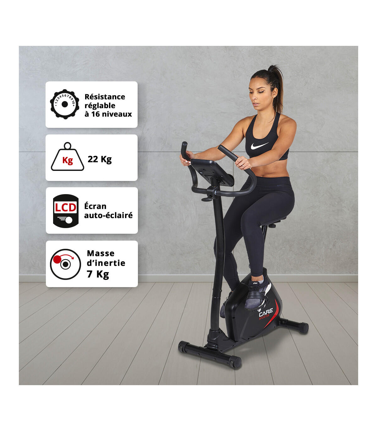 Vélo d'appartement - SPORTER 21 programmes 3/5