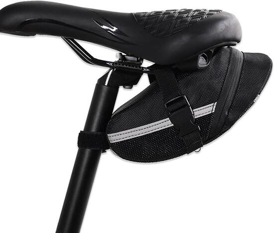 Borsa da sella per bicicletta da 13 litri nera impermeabile