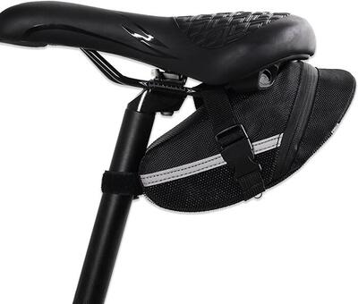 Borsa da sella per bicicletta da 1.3 litri nera impermeabile
