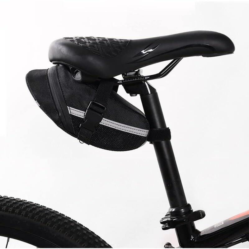 Geantă pentru șa bicicletă 1,3 litri, neagră, impermeabilă