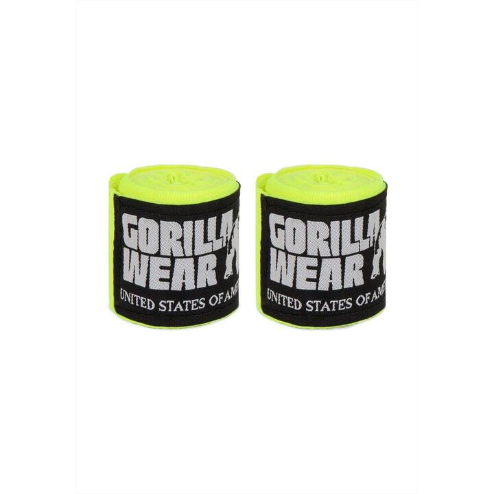 Boxing Hand Wraps Gelb 2.5m GORILLA WEAR DECATHLON