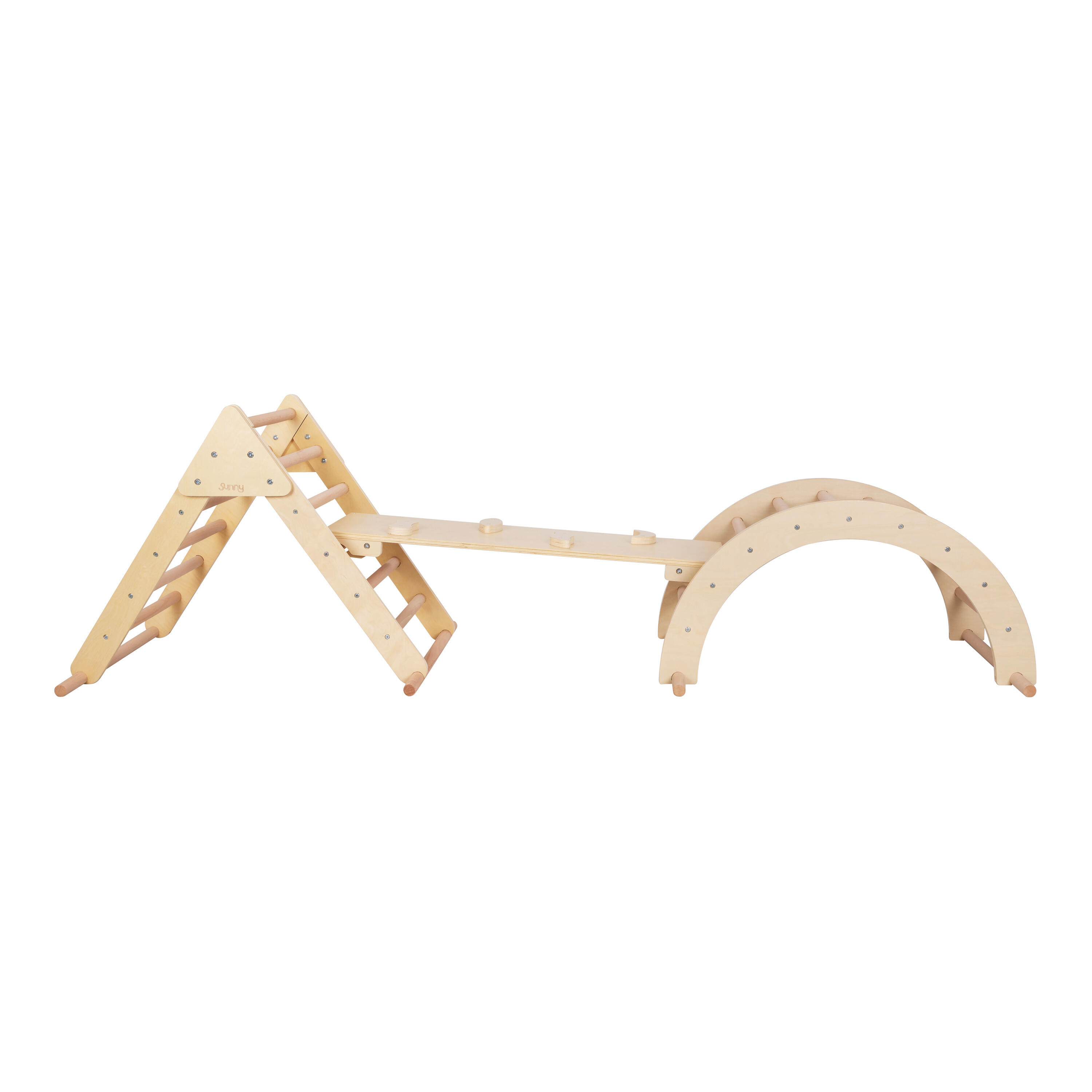 Triangolo da arrampicata in legno naturale | Giocattoli Montessori 2/7