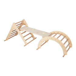 Triangle d'escalade en bois naturel | Jouets Montessori