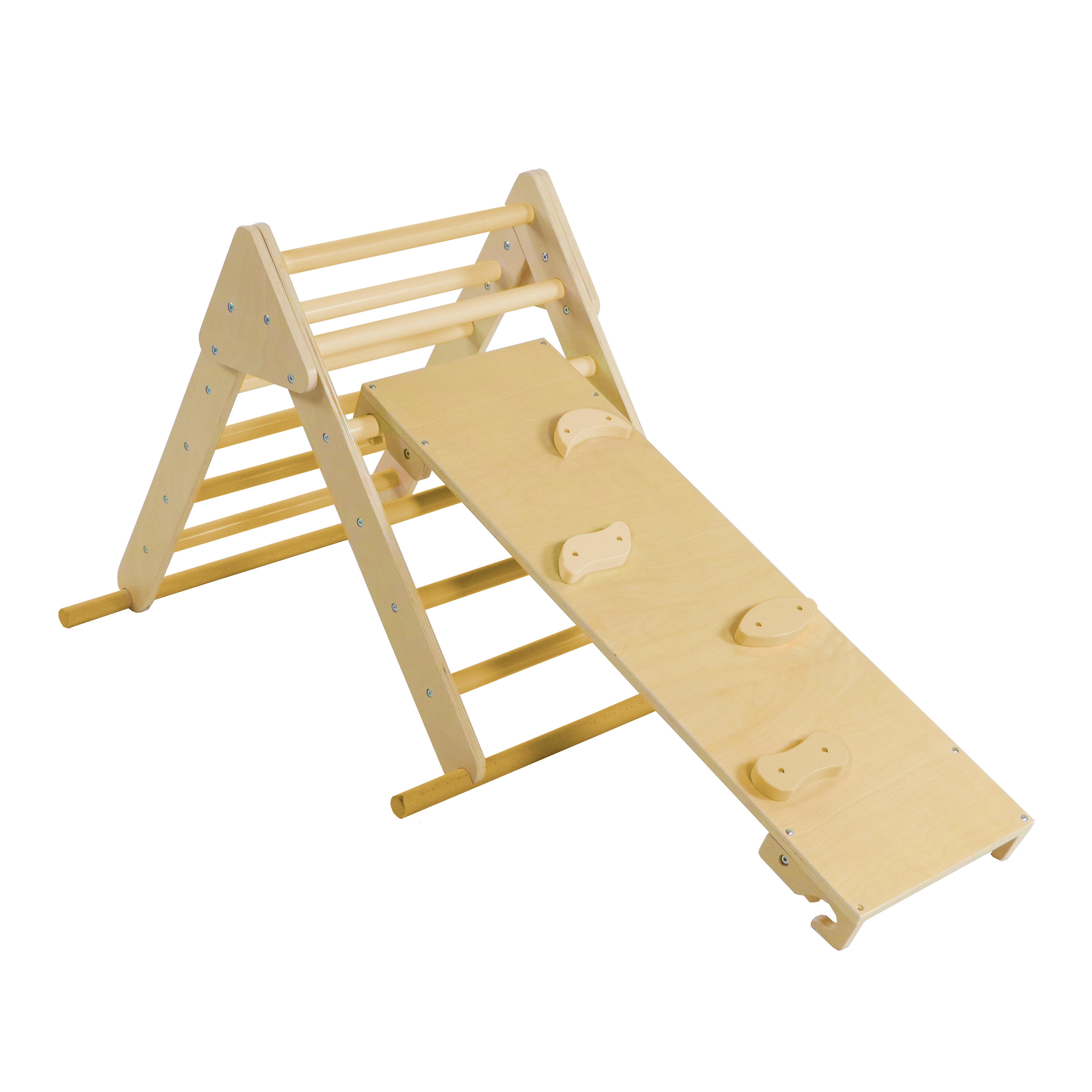 Triangolo da arrampicata in legno naturale | Giocattoli Montessori 6/7