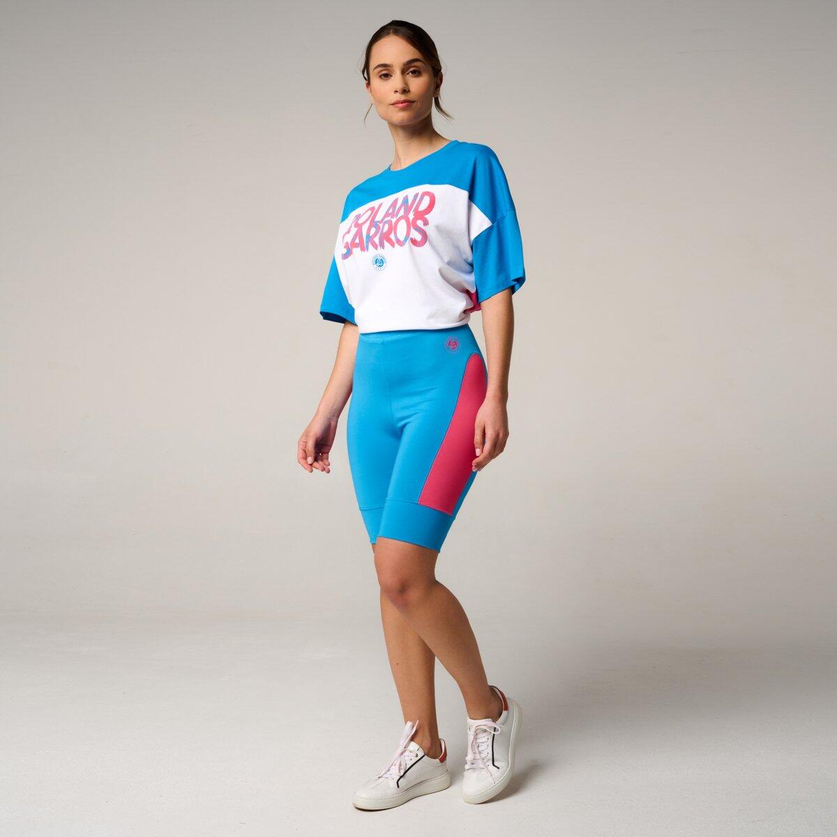 Short Cycliste Pop Energy femme Roland-Garros - Bleu et Rose 3/5