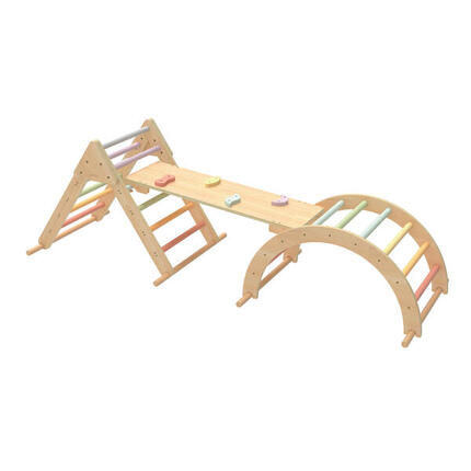 Triangle d'escalade en bois pastel | Jouets Montessori