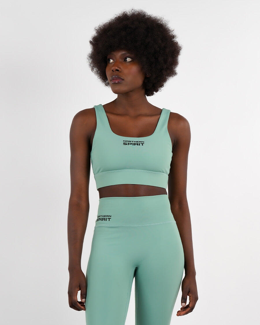 NORTHERN SPIRIT Damen Sport-Bustier, mittlere Unterstützung - NS Lambdi, grün