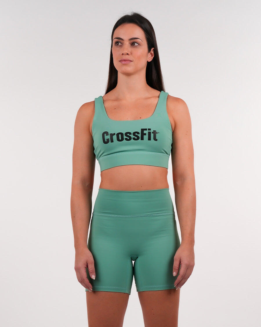 NORTHERN SPIRIT Damen Sport-Bustier - Lambdi, grün mit mittlerer Unterstützung