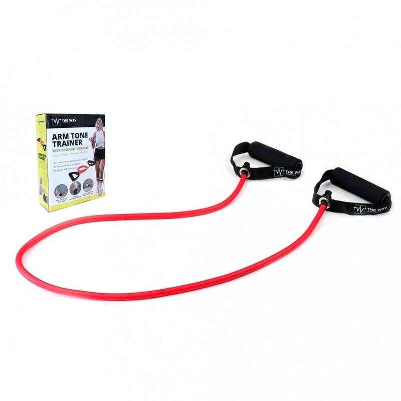 Extensor fitness cu manere, 1.2 m, tub elastic din latex