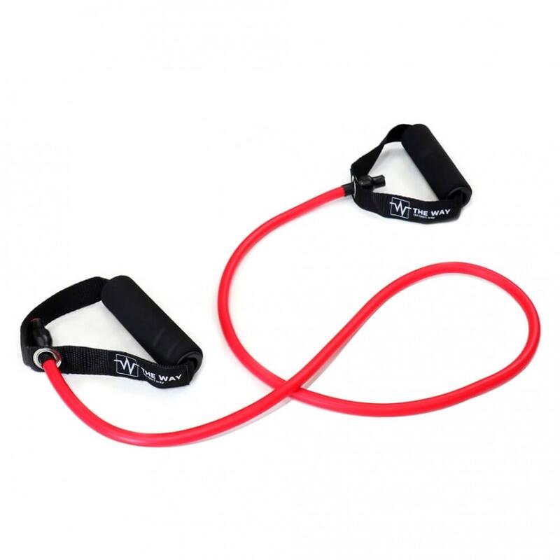 Extensor fitness cu manere, 1.2 m, tub elastic din latex