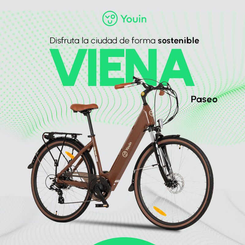 YOUIN Viena Bicicleta Eléctrica, rueda 28 - Autonom 80 km, Shimano 7 Velocidades