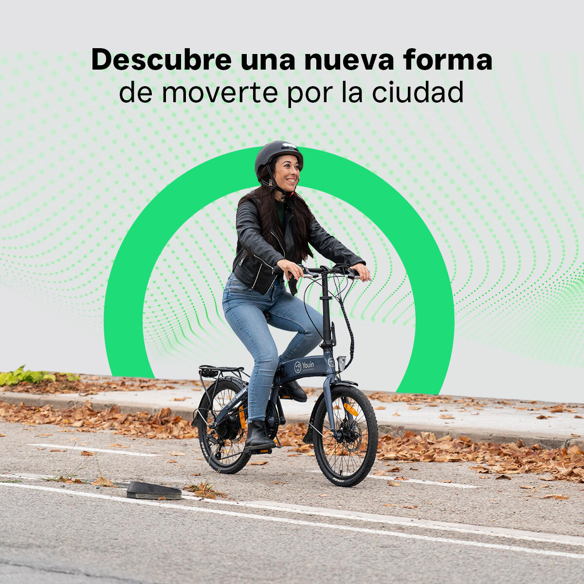 Bicicleta Eléctrica Youin Barcelona Urbana, Plegable  Frenos de Disco 5/7