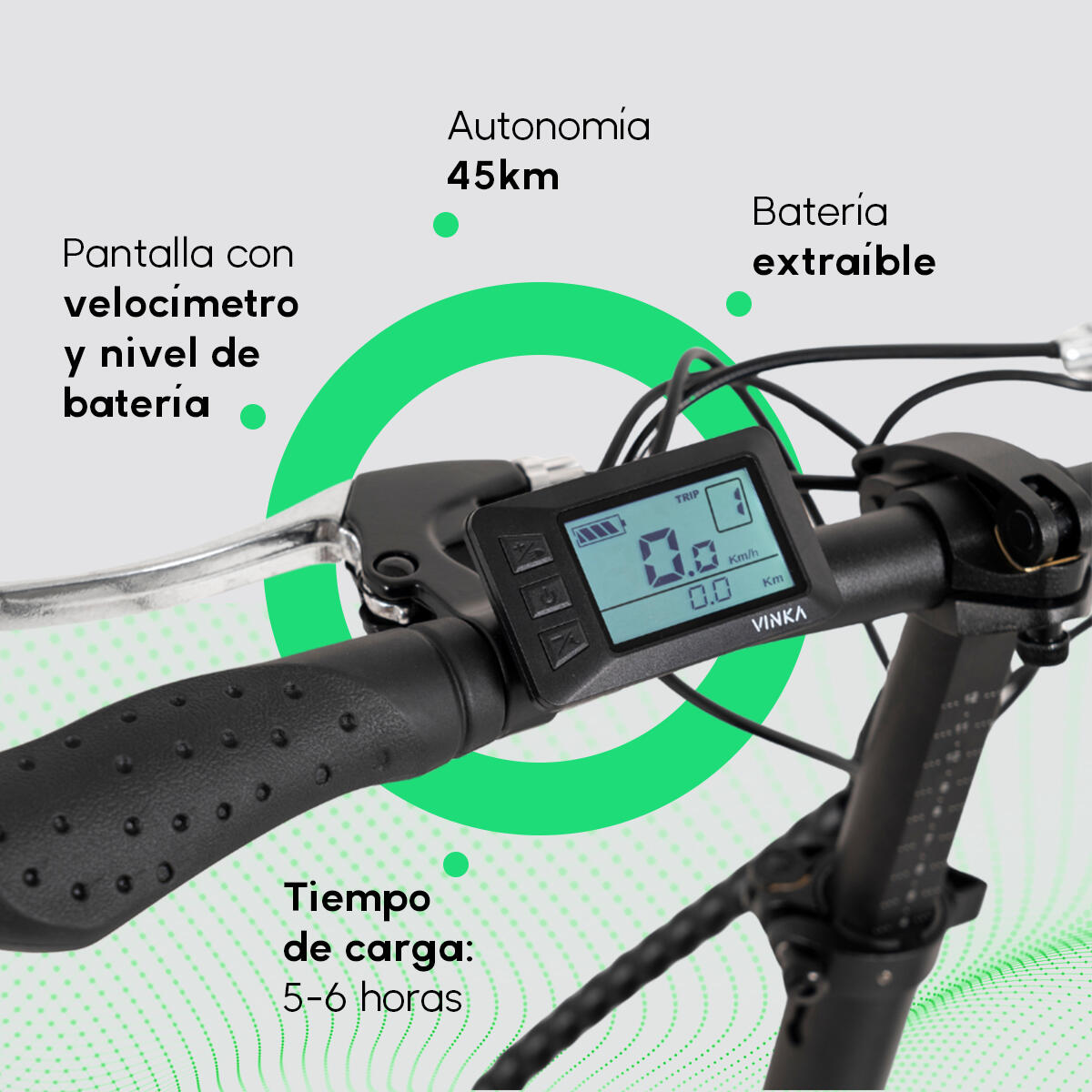 Bicicleta Eléctrica Youin Barcelona Urbana, Plegable  Frenos de Disco 3/7