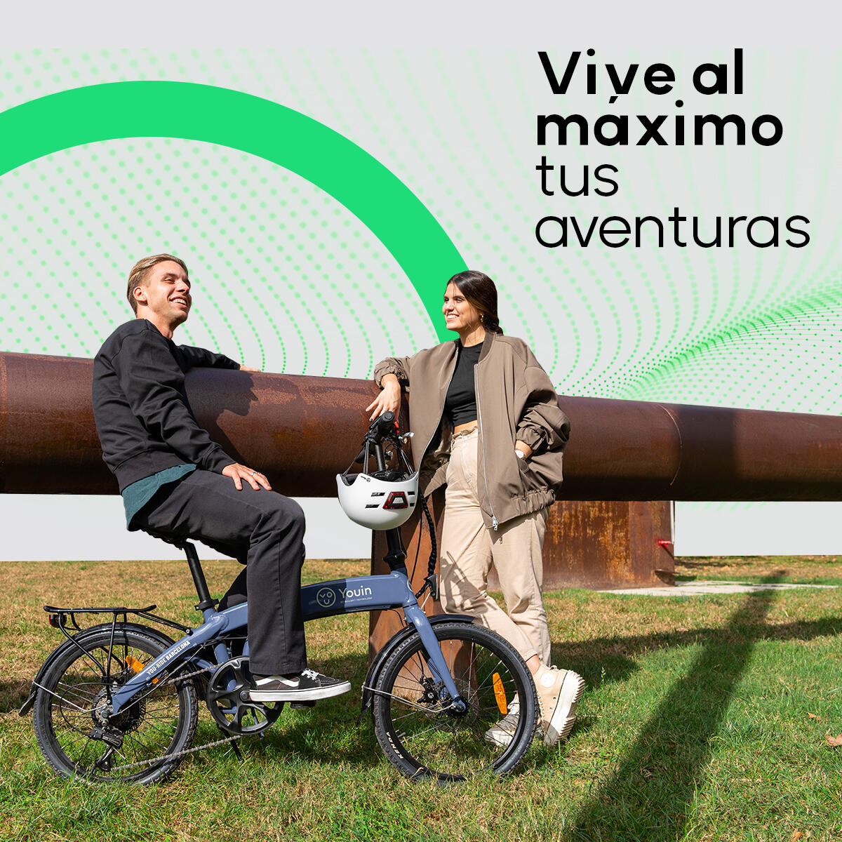 Bicicleta Eléctrica Youin Barcelona Urbana, Plegable  Frenos de Disco 6/7